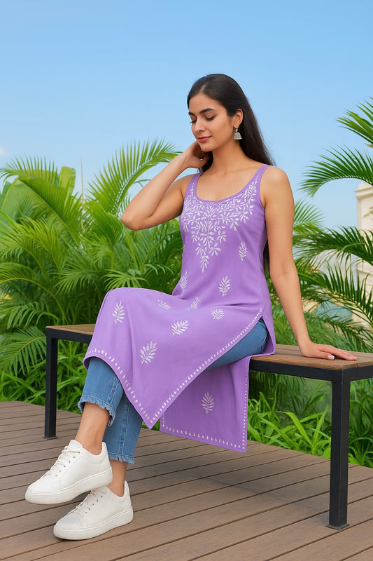 Blush Lilac Aliya Noor Slit Kurta