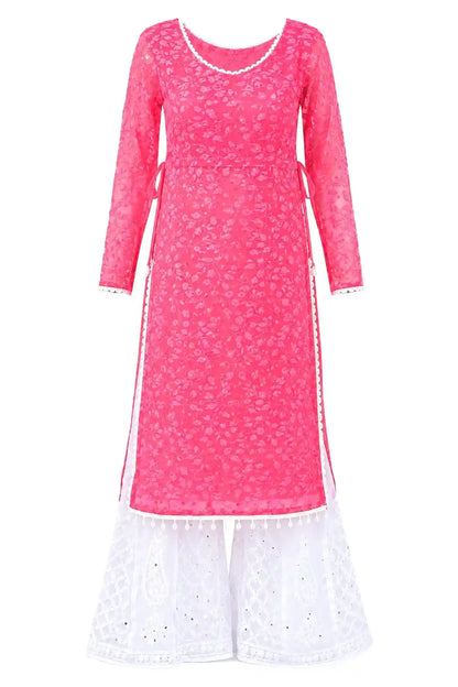 Pretty In Peach Shell Gulnaz Kurta