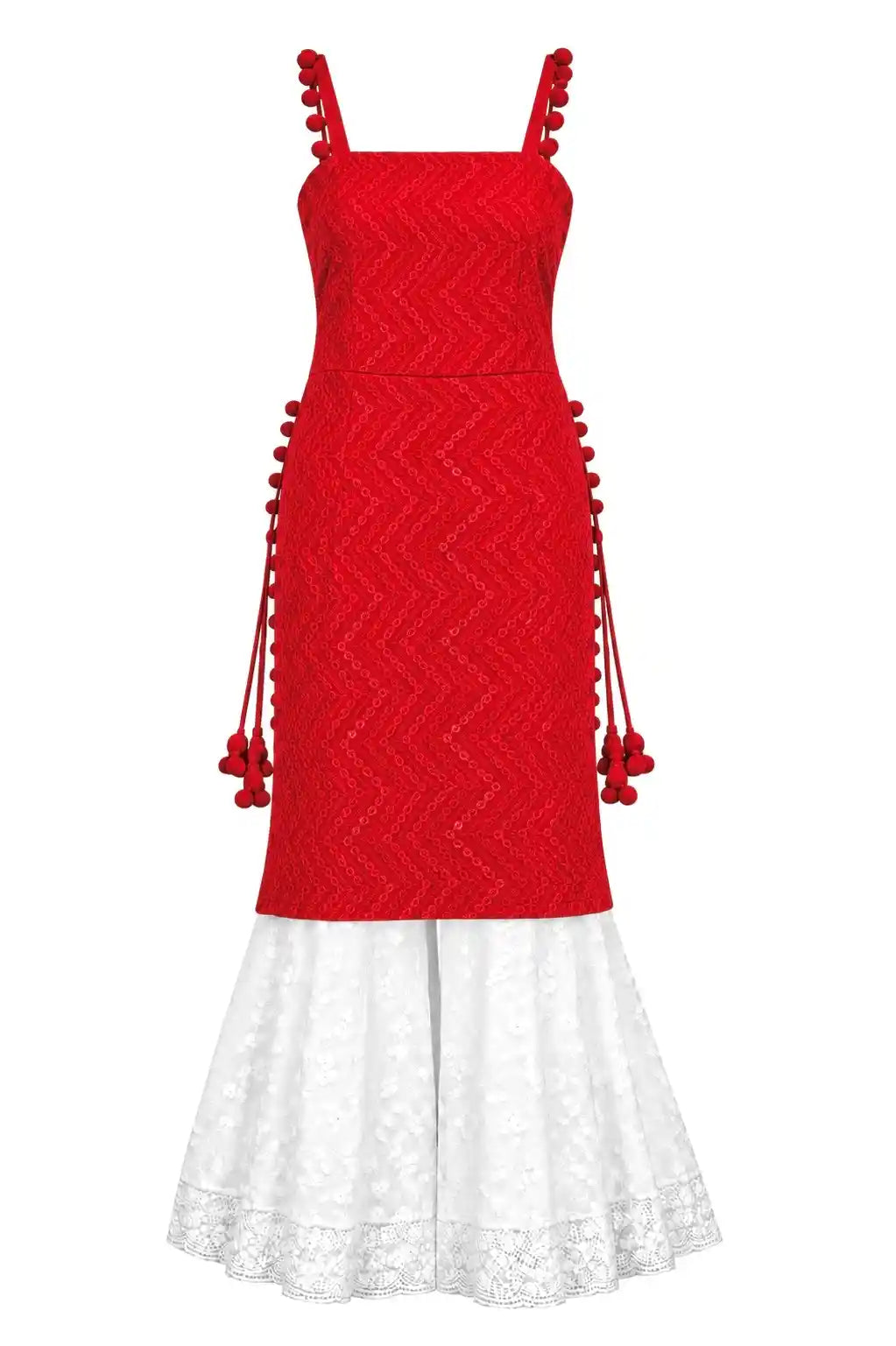 Ruby Red Embroidered Gulnaz Kurta