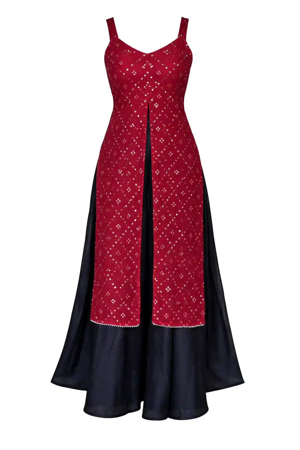 Shiraz Maroon Gulnaz Embroidered Kurta