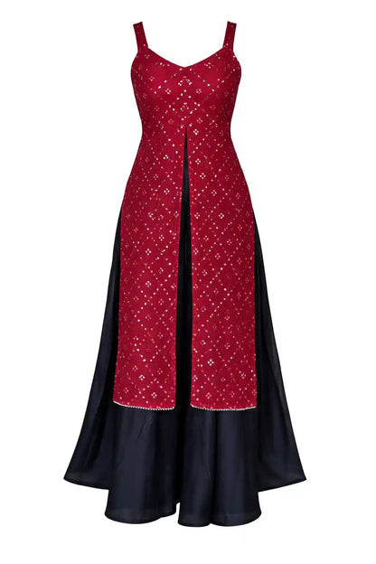 Shiraz Maroon Gulnaz Embroidered Kurta