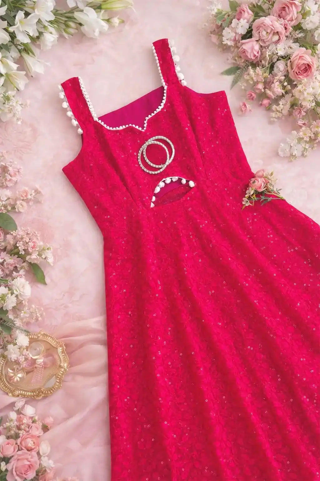 Blush Pink Embroidered Gulnaz Anarkali