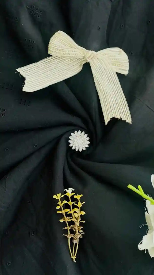 Black Hacoba Fabric Cut