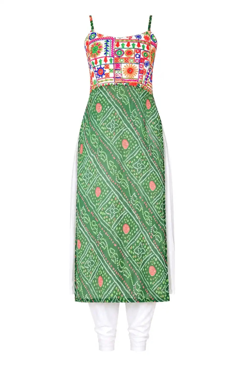 Gamti Green Gulnaz Embroidered Kurta