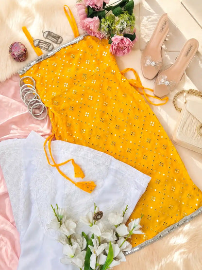 Charm Yellow Mirror Gulnaz Kurta