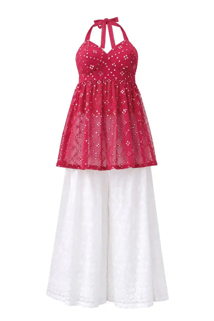 Scarlet Maroon Gulnaz Peplum Top