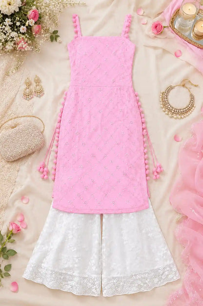 Blushy Pink Embroidered Gulnaz Kurta