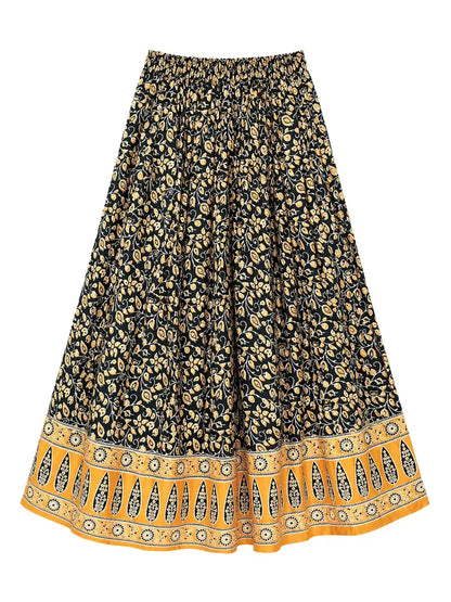 Mustard Kalamkari Jaipuri Twirl Skirt
