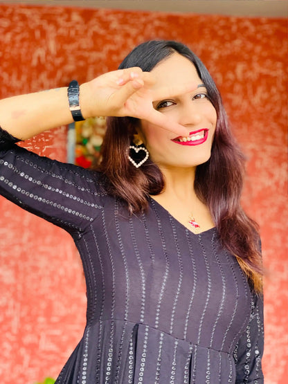 Pitch Black Gulnaz Peplum Top