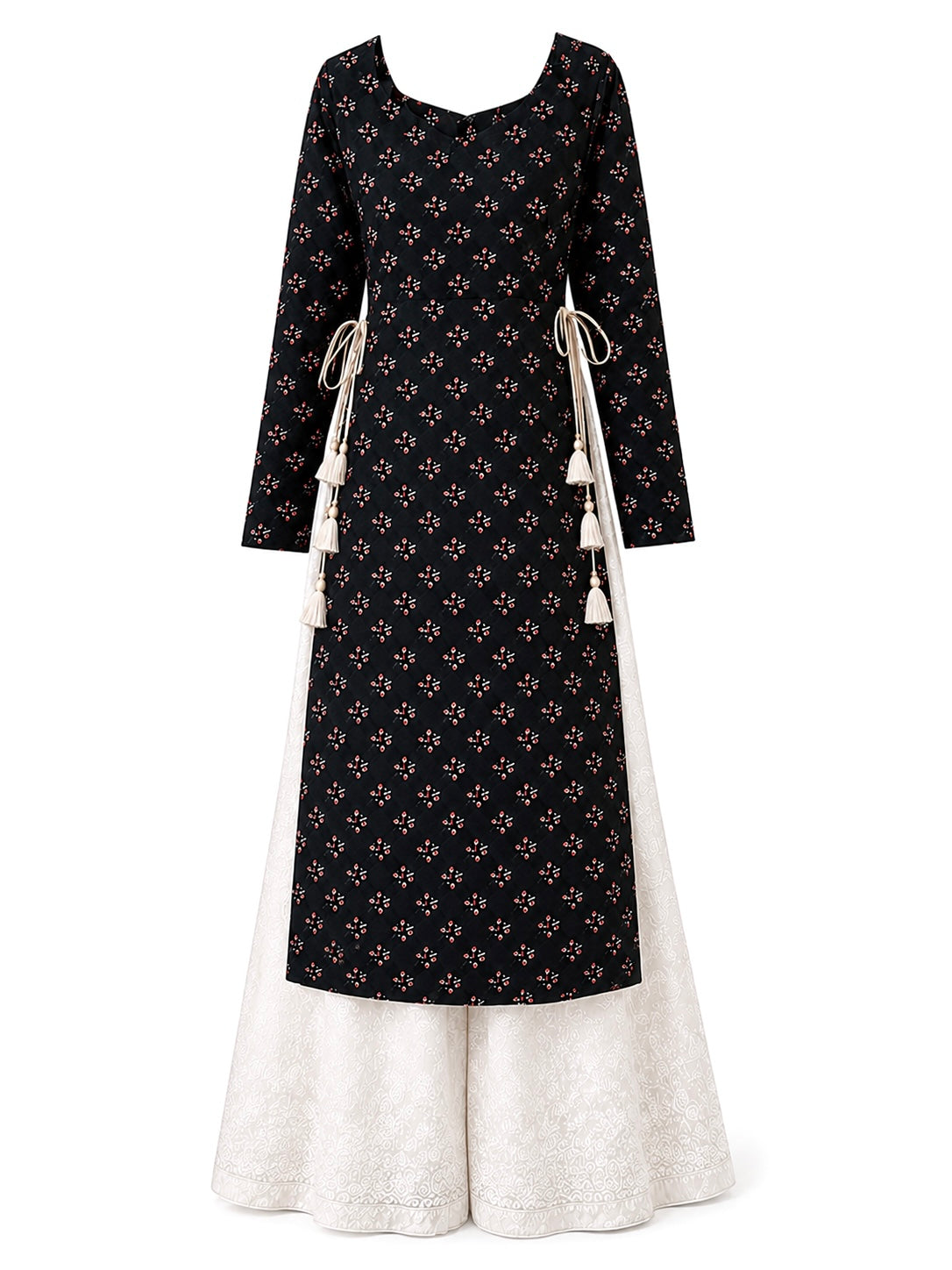 Gulnaz Designer Black Cotton Kurta