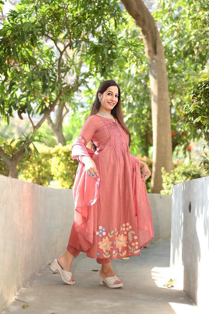 Rose Embroidered Meher Suit Set