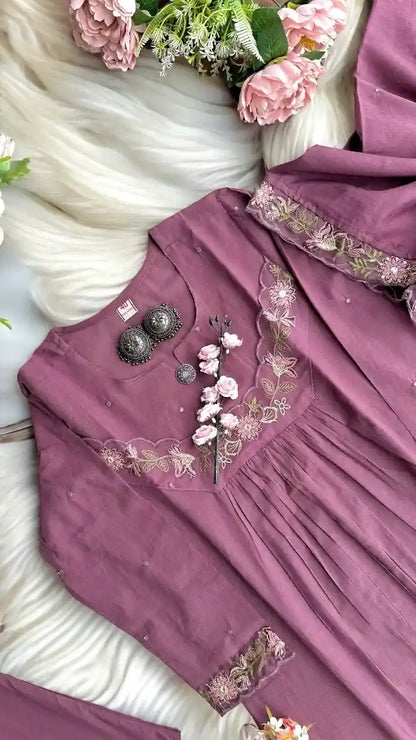 Gulbahaar Mauve Meher Suit Set