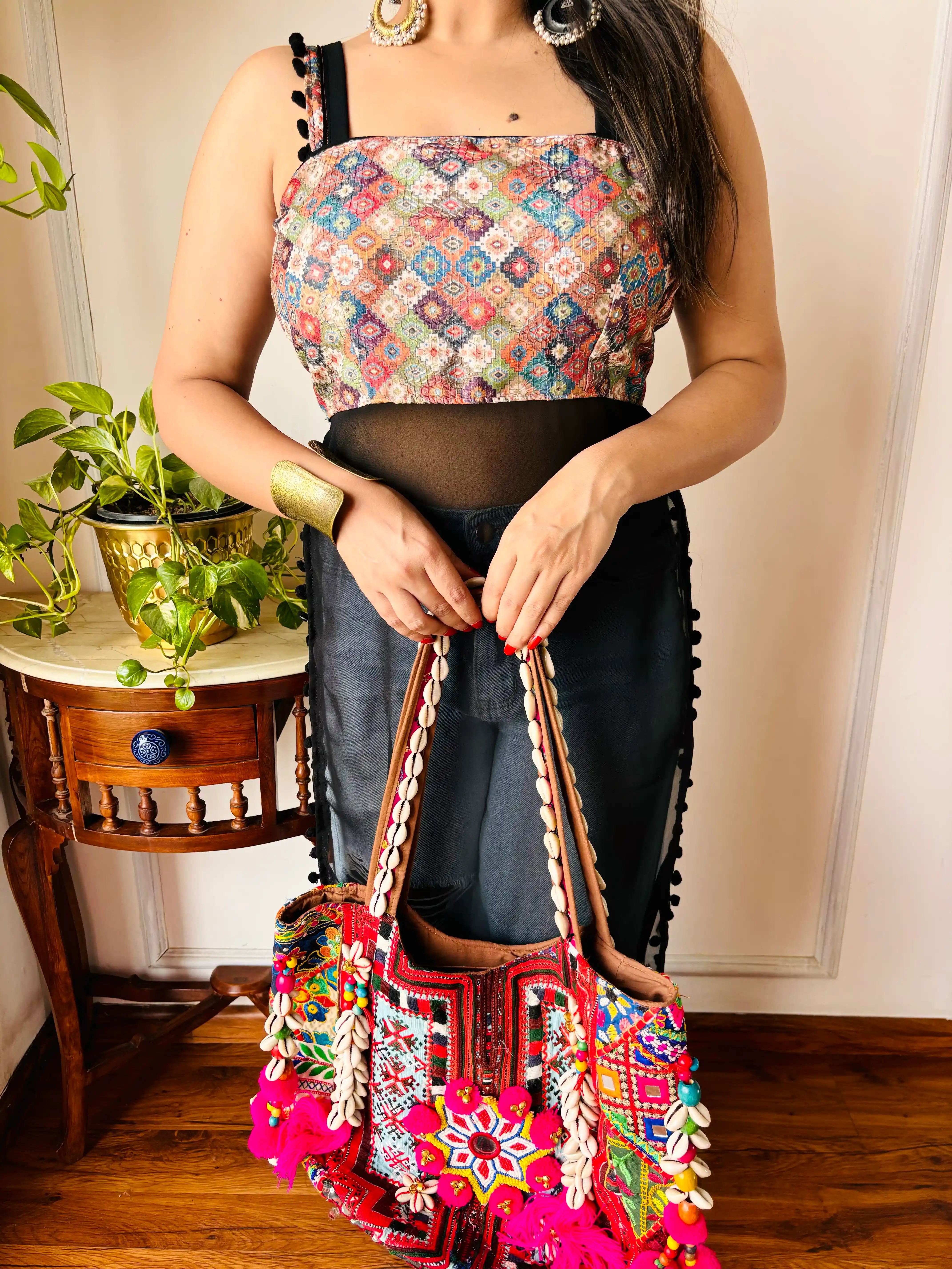 Snehal’s Embroidered Black Gulnaz Kurta
