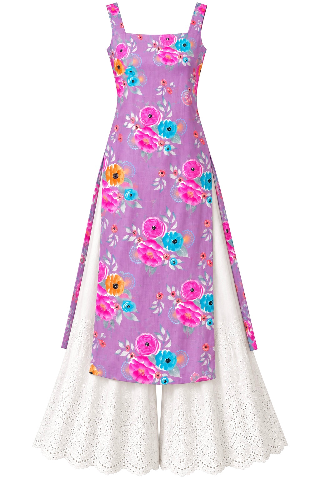 Gulnaz Lilac Blossom Printed Kurta