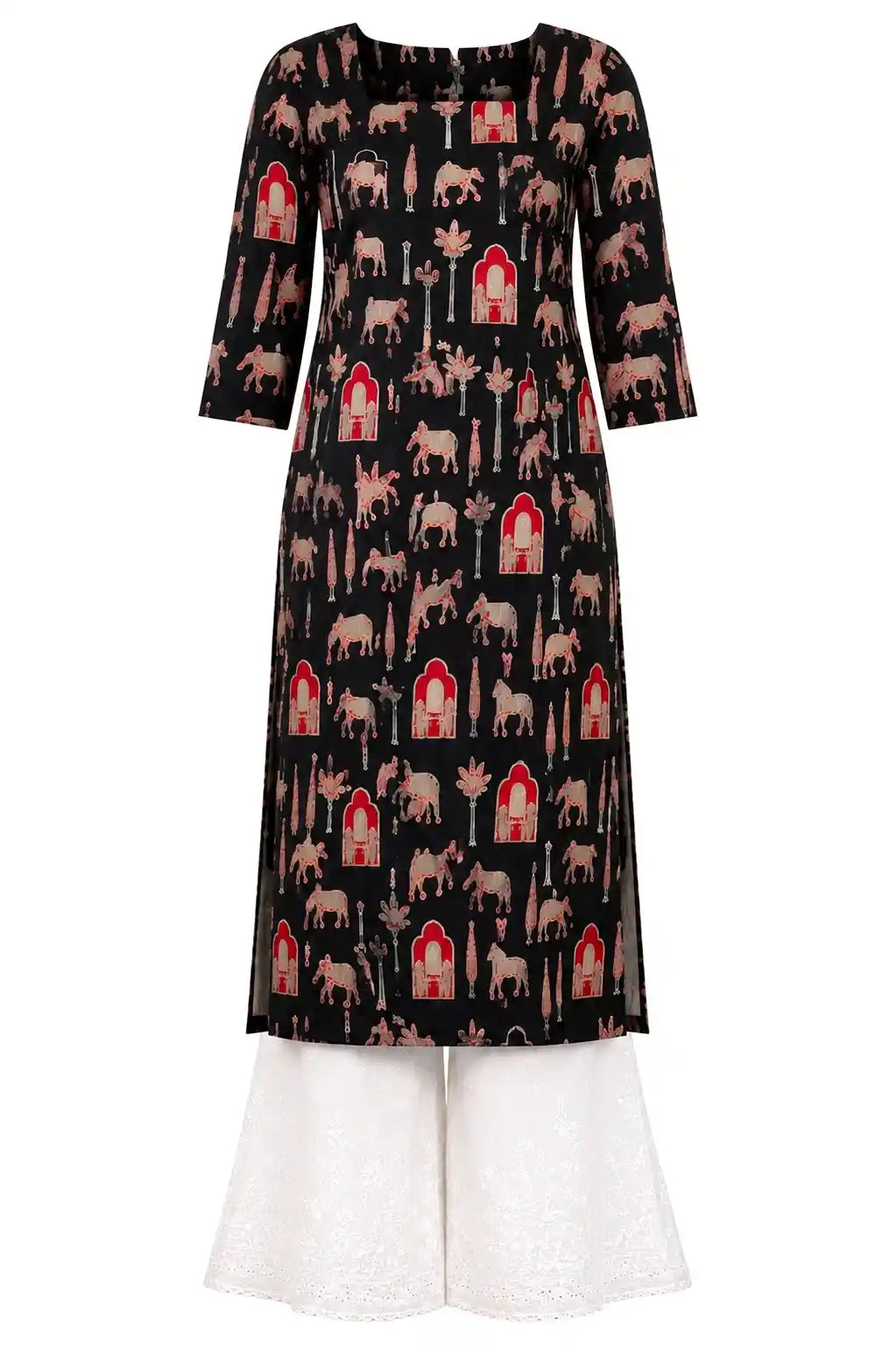 Black Worli Rangriti Budget Kurta