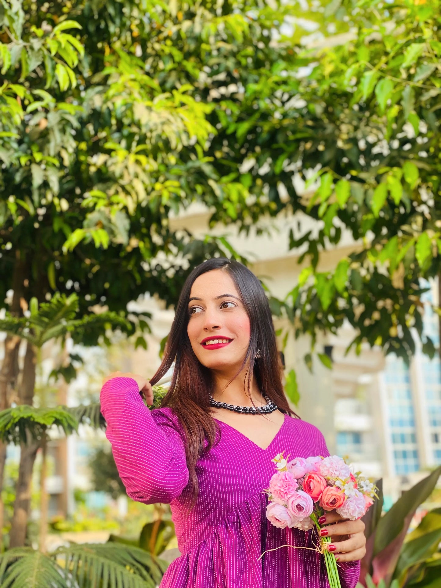 Blush MulMul Gulnaz Peplum Top