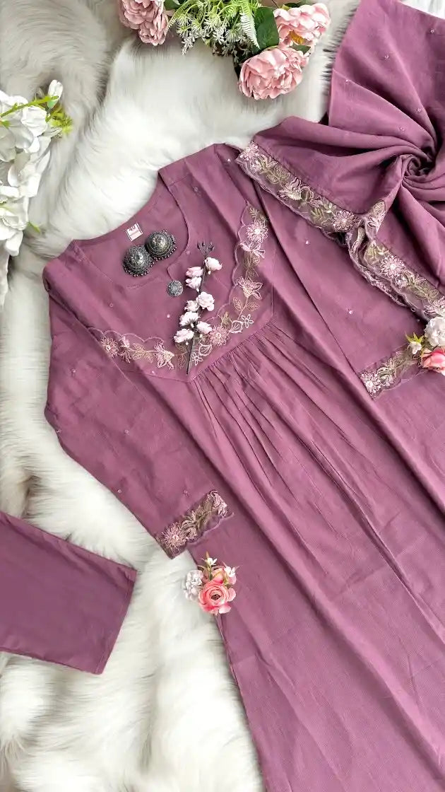 Gulbahaar Mauve Meher Suit Set
