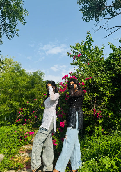 White Mirror Gulnaz Dori Kurta - Passion for Fashion by Shivani