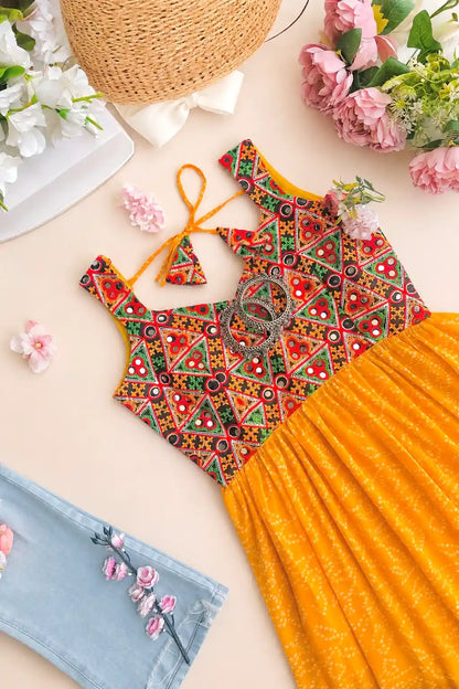 Bloom Bandhni Gamti Gulnaz Kurta