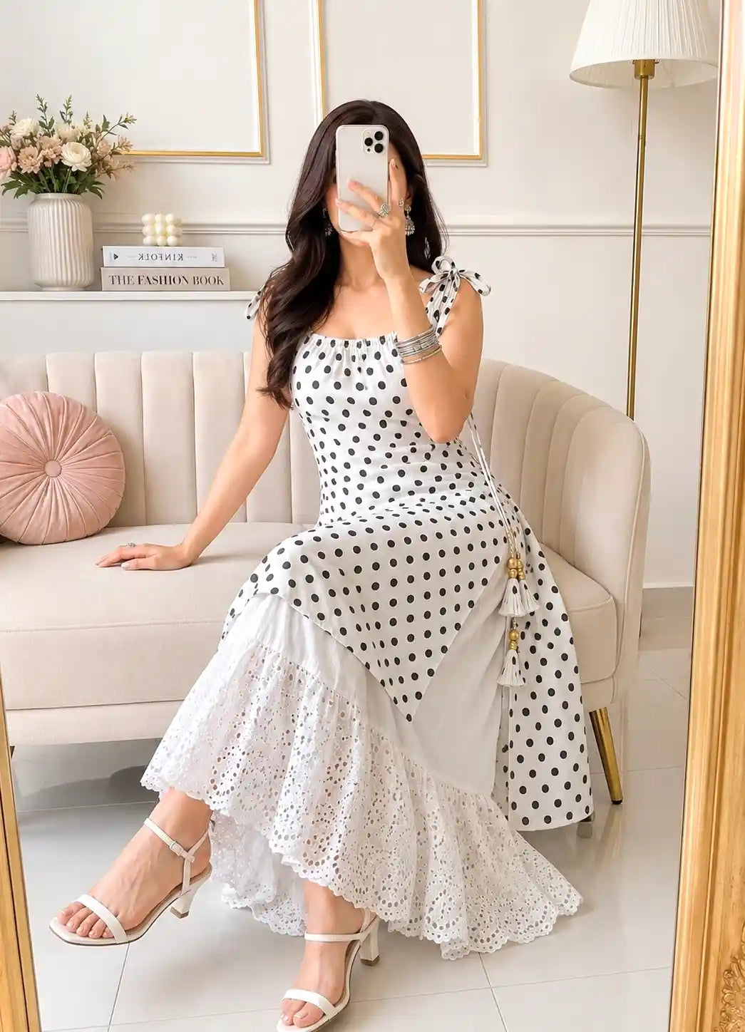 Pretty Polka Jaipuri Gulnaz Kurta