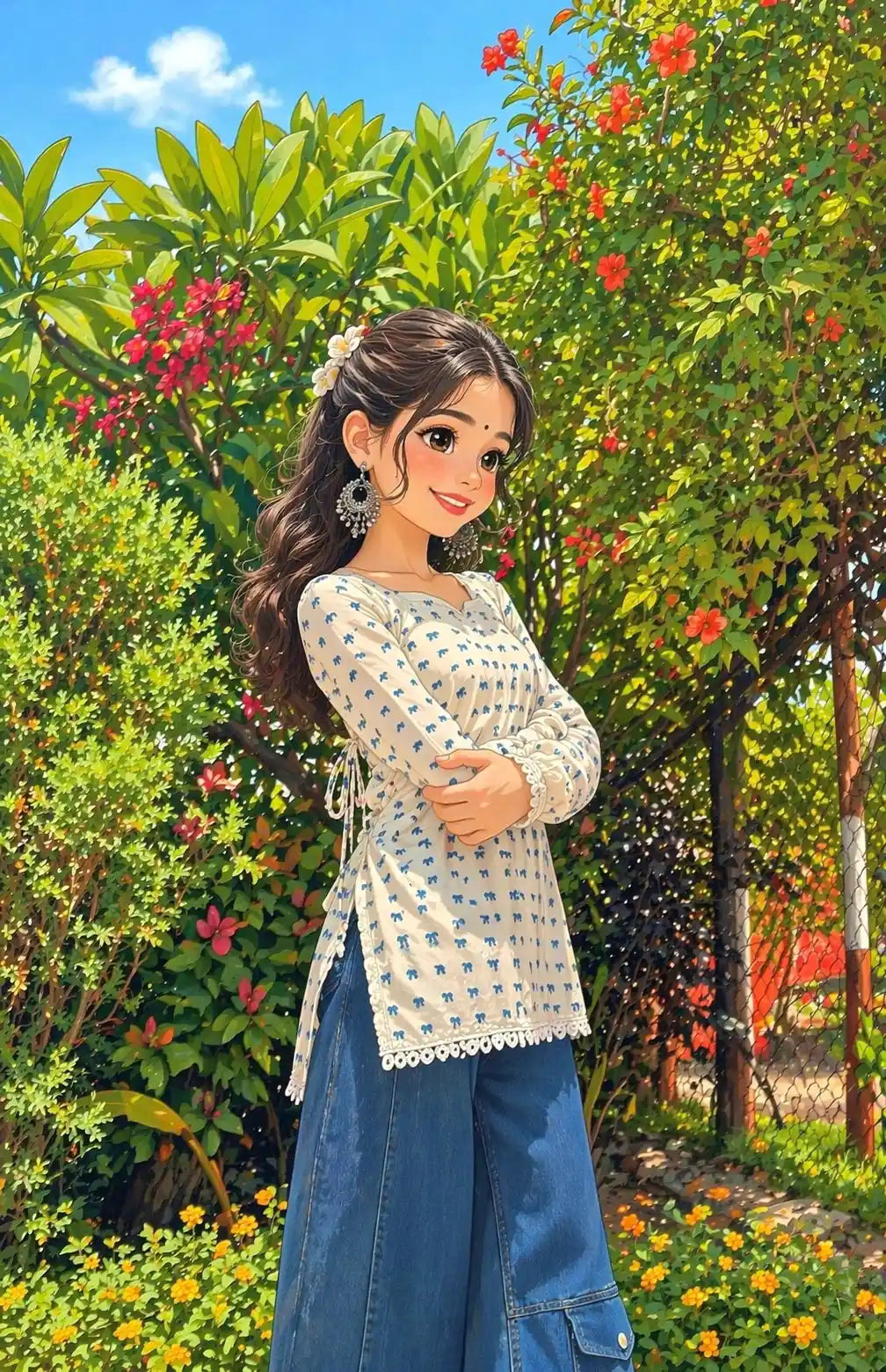 NeelHathi Jaipuri Cotton Kurta
