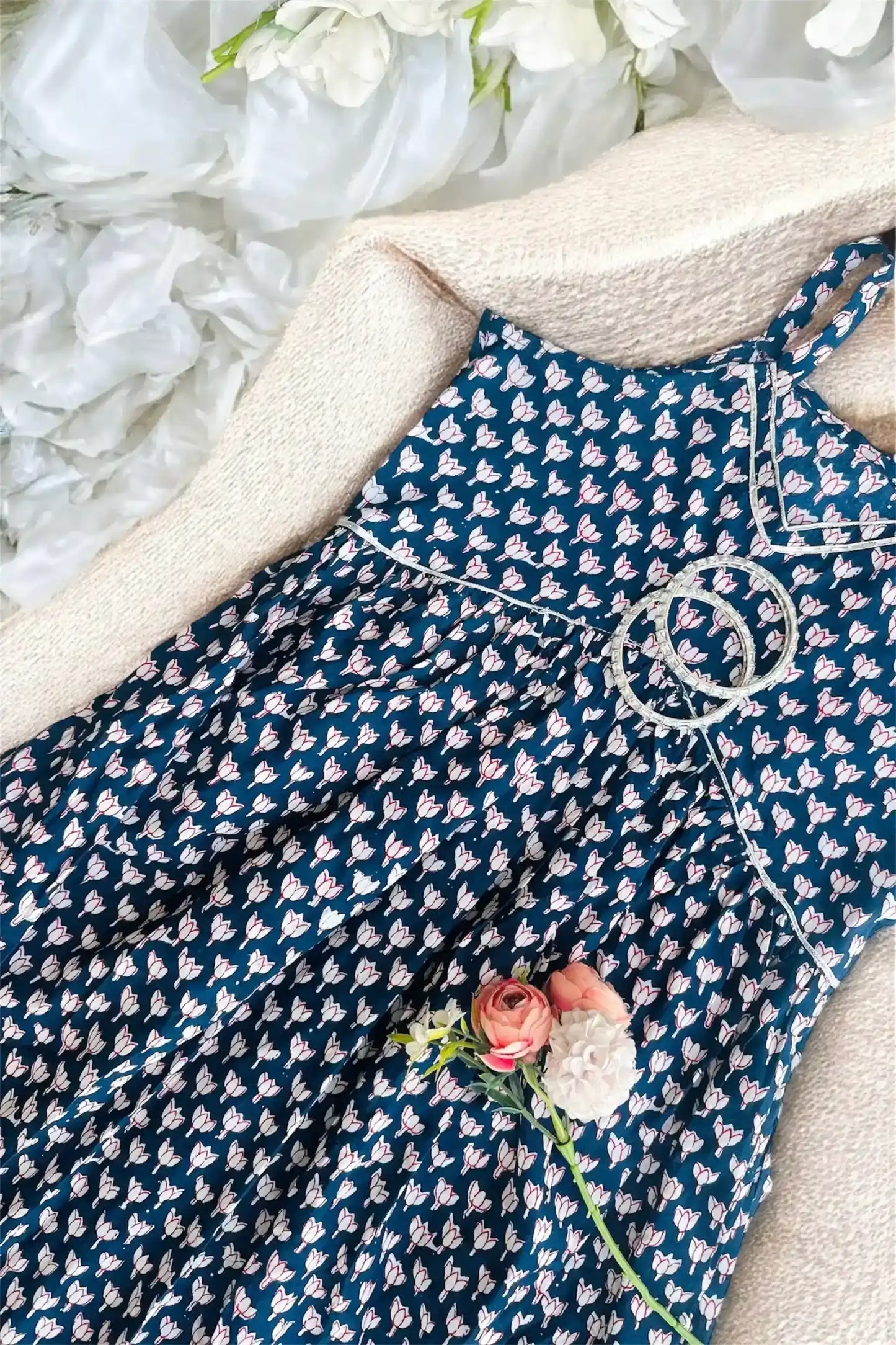 Lotus Blue Jaipuri Nyra Gulnaz Kurta