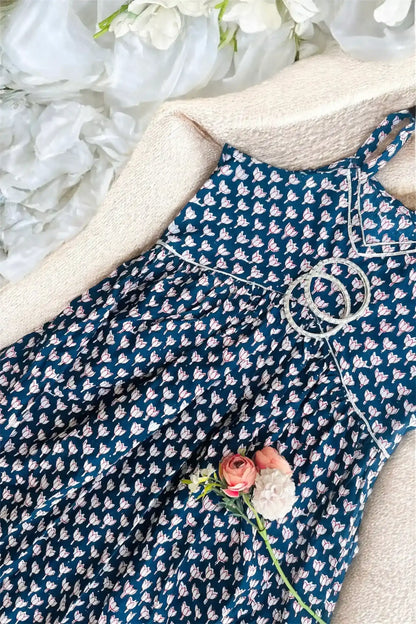 Lotus Blue Jaipuri Nyra Gulnaz Kurta