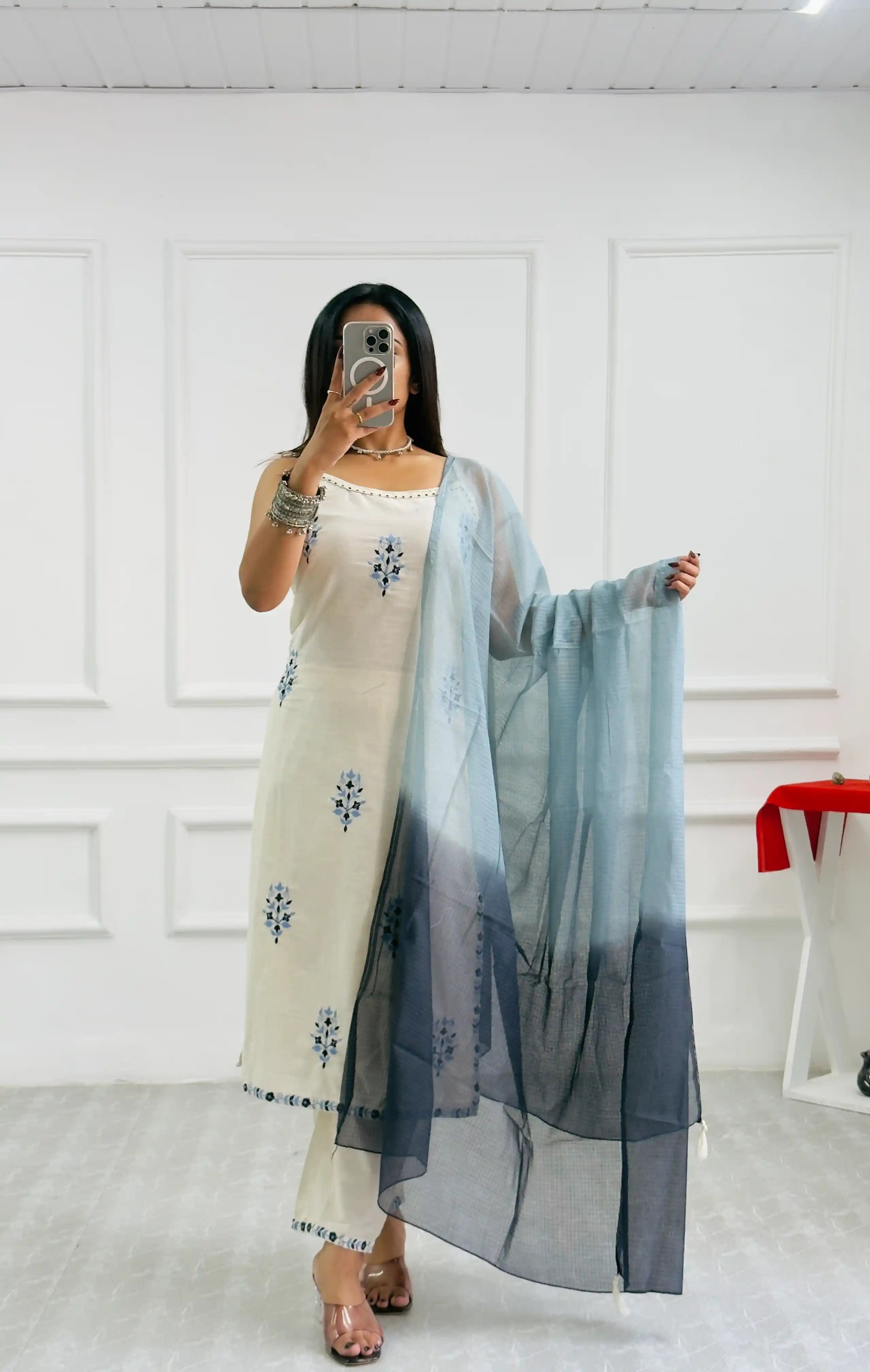 Embroidered Meher Suit Set