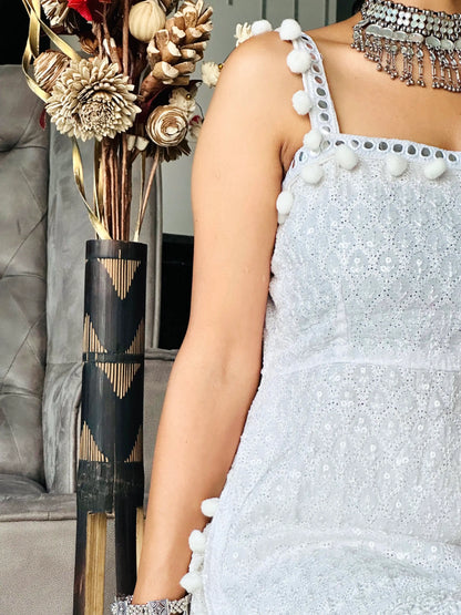 Serenity White Gulnaz Cord Ensemble