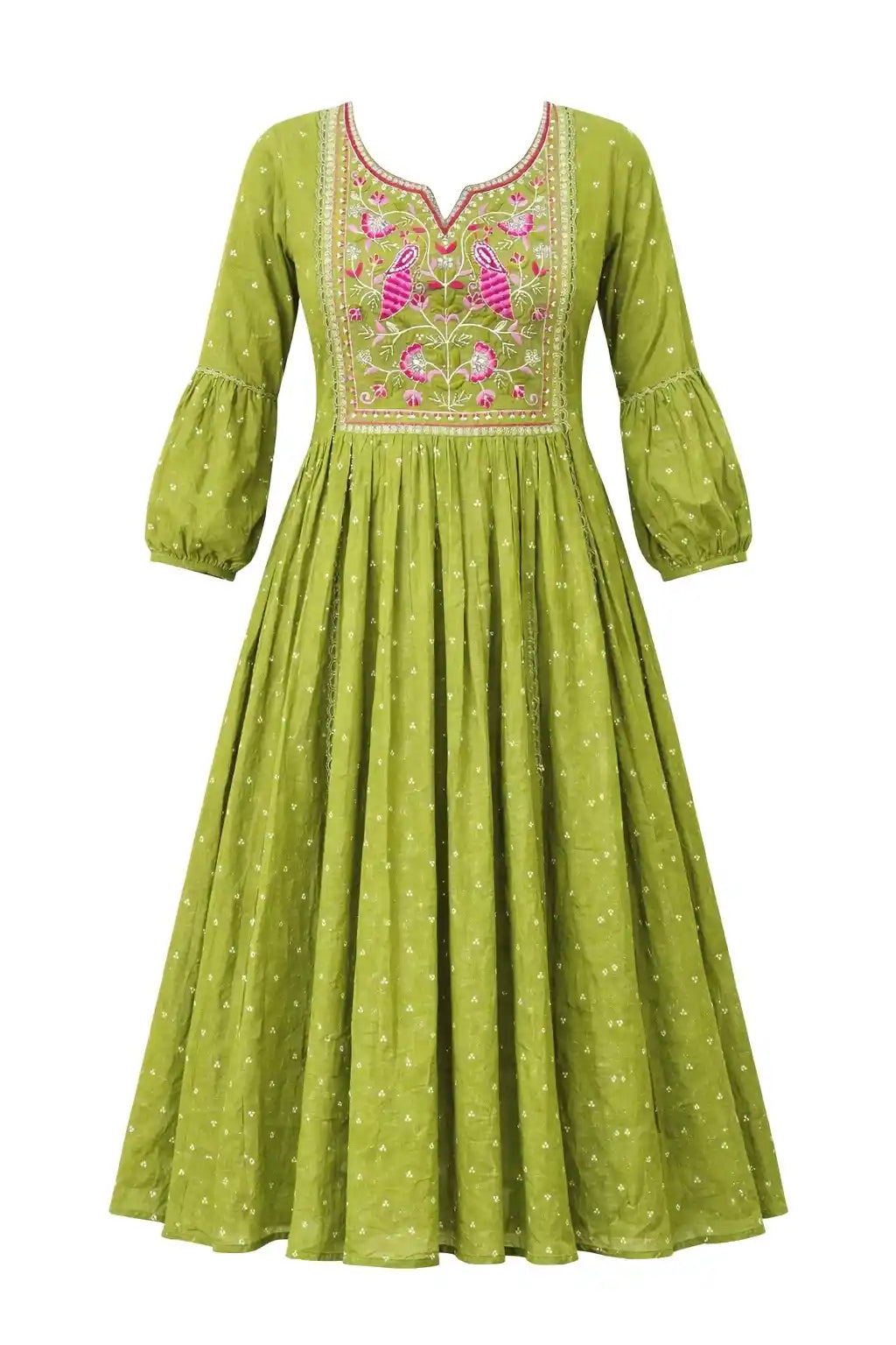 Green Embroidered Meher Suit Set