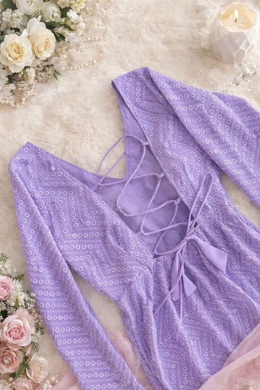 Gulnaz Lilac Tie-Back Designer Kurta