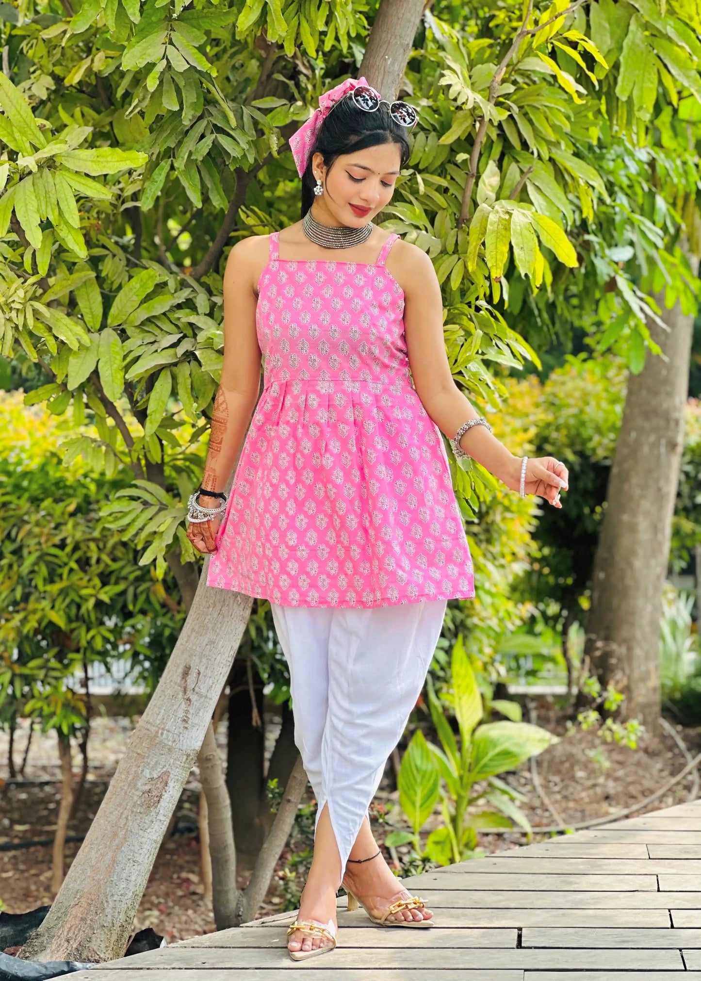 Pretty Pink Jaipuri Short Top