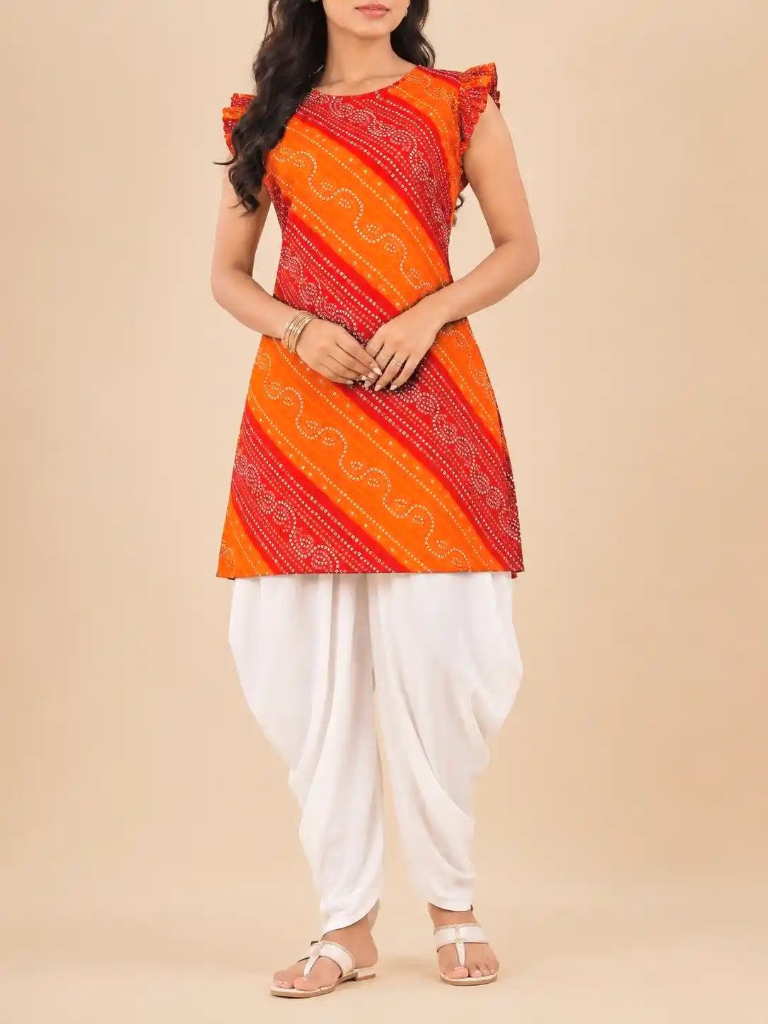 Jaipuri Bandhej Mul Kurta