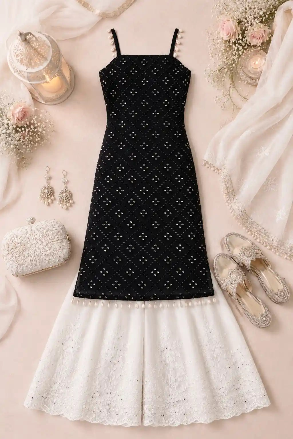 Snehal’s Black Embroidered Gulnaz Kurta