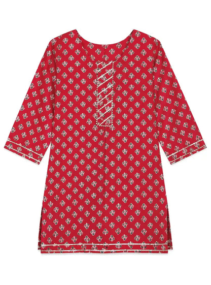 Maroon Block Budget Short Kurta