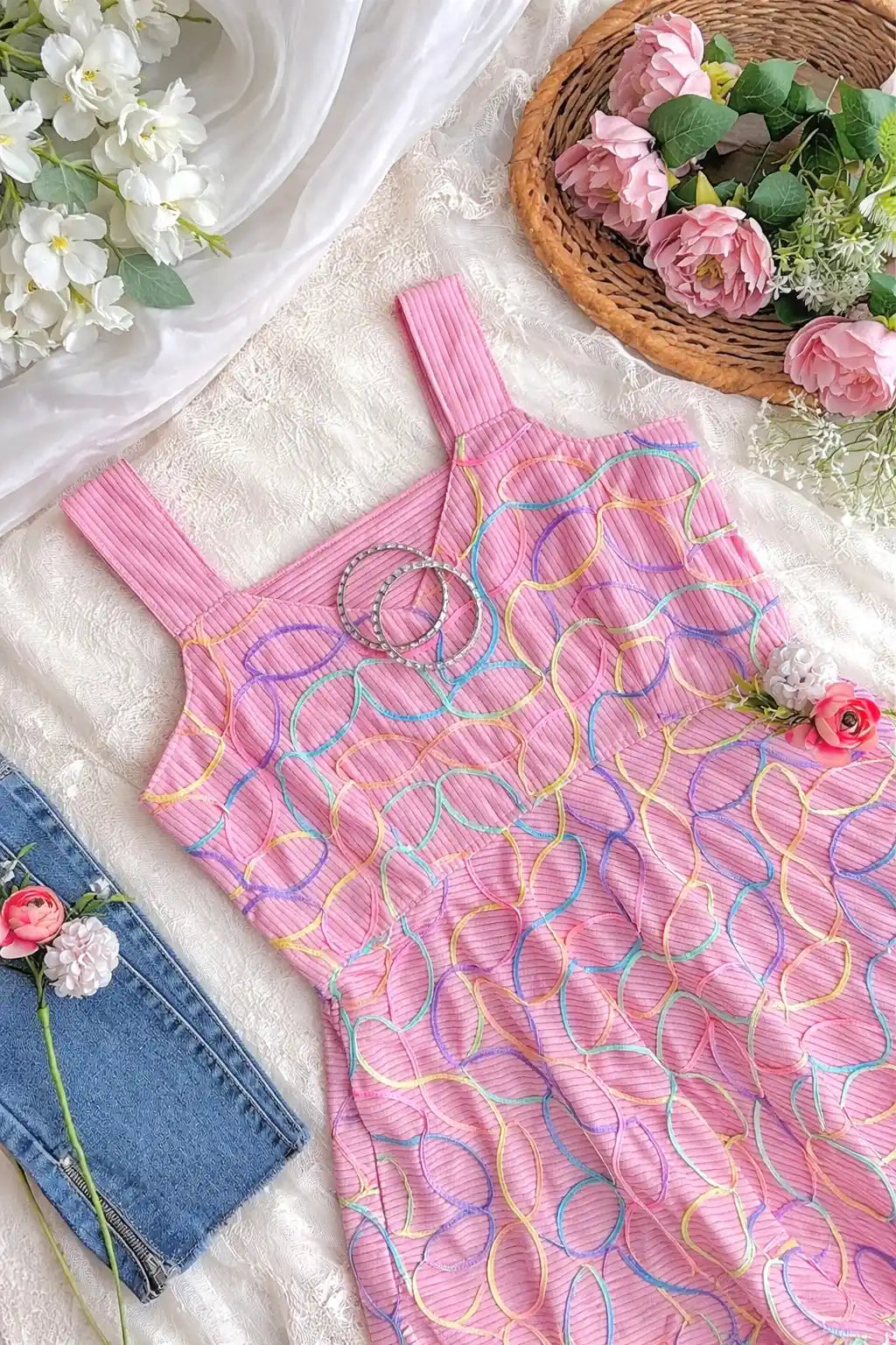 Pastel Swirl Candy Peplum