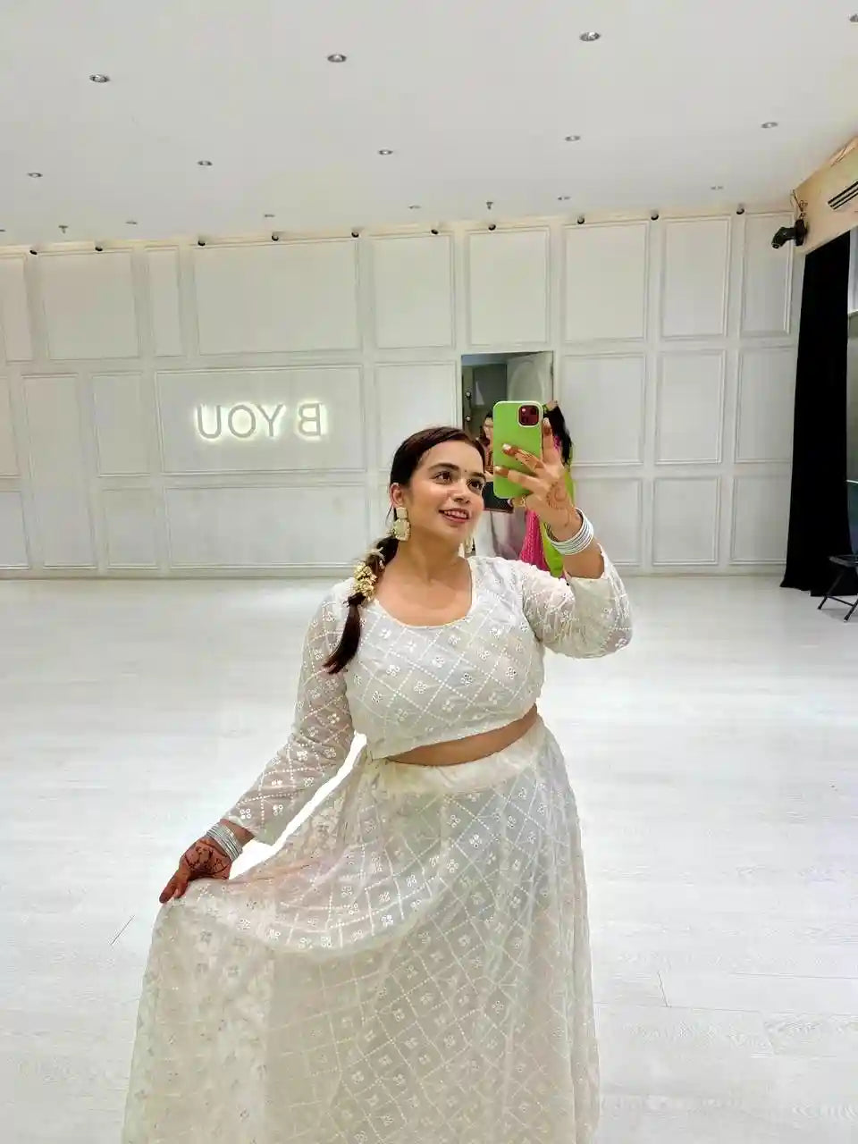 Nupur’s White Gulnaz Skirt Ensemble
