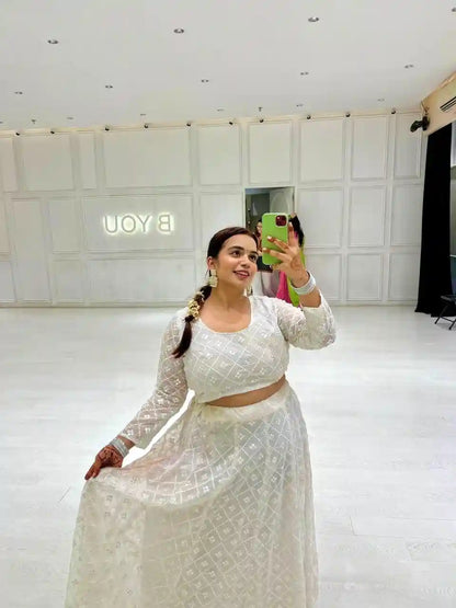 Nupur’s White Gulnaz Skirt Ensemble