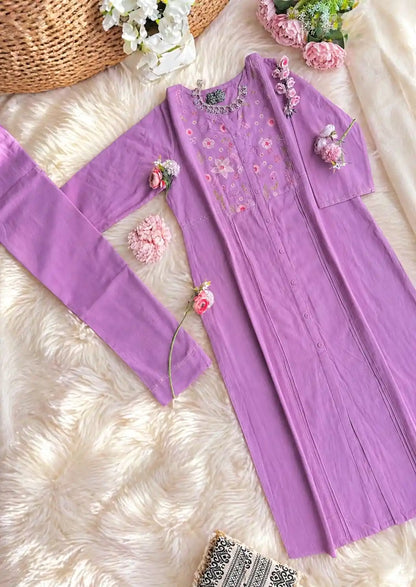 Lilac Embroidered Meher Suit Set