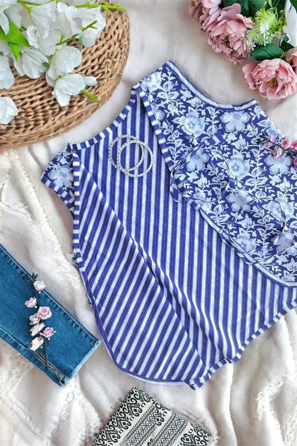 Vintage Lilac Ajrakh Jaipuri Jacket