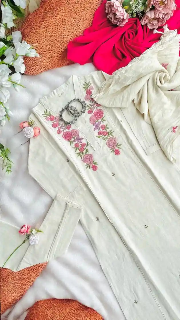 Gulnaar Embroidered Meher Suit Set