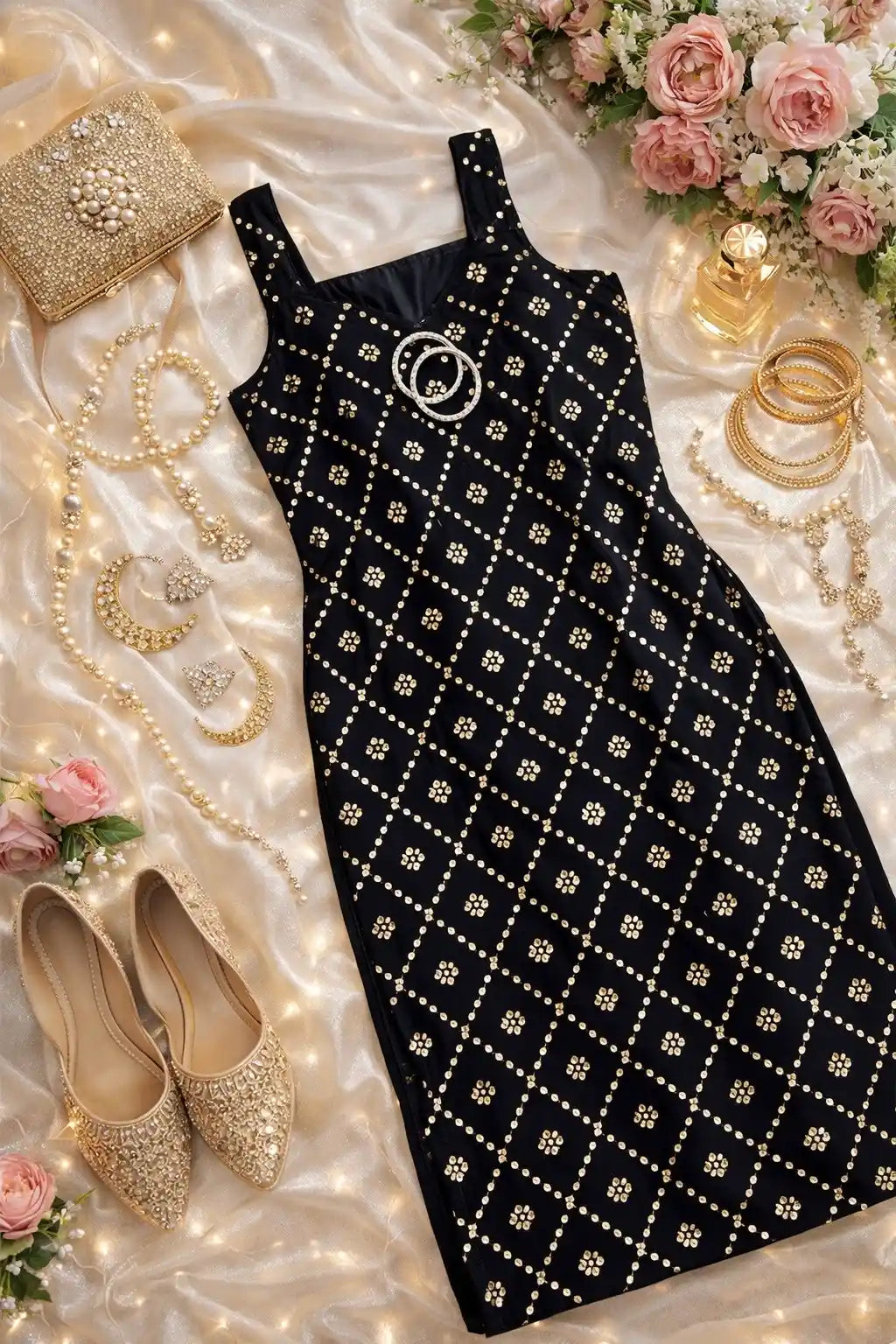 Hiya's Twilight Black Gulnaz Kurta