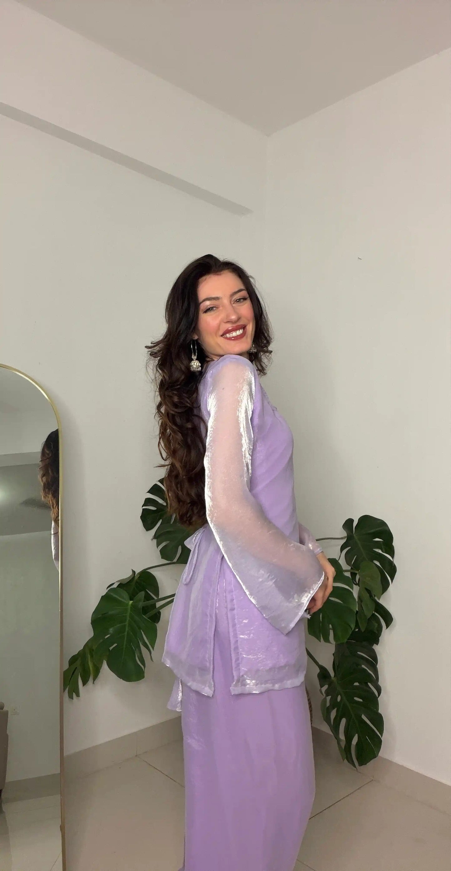 Blush Lilac Back Tie Gulnaz Set
