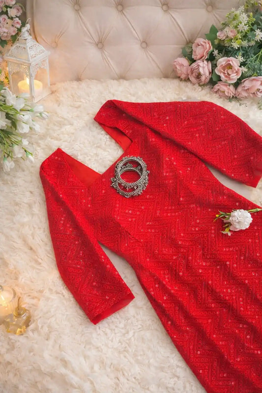 Scarlet Spark Sequin Kurta