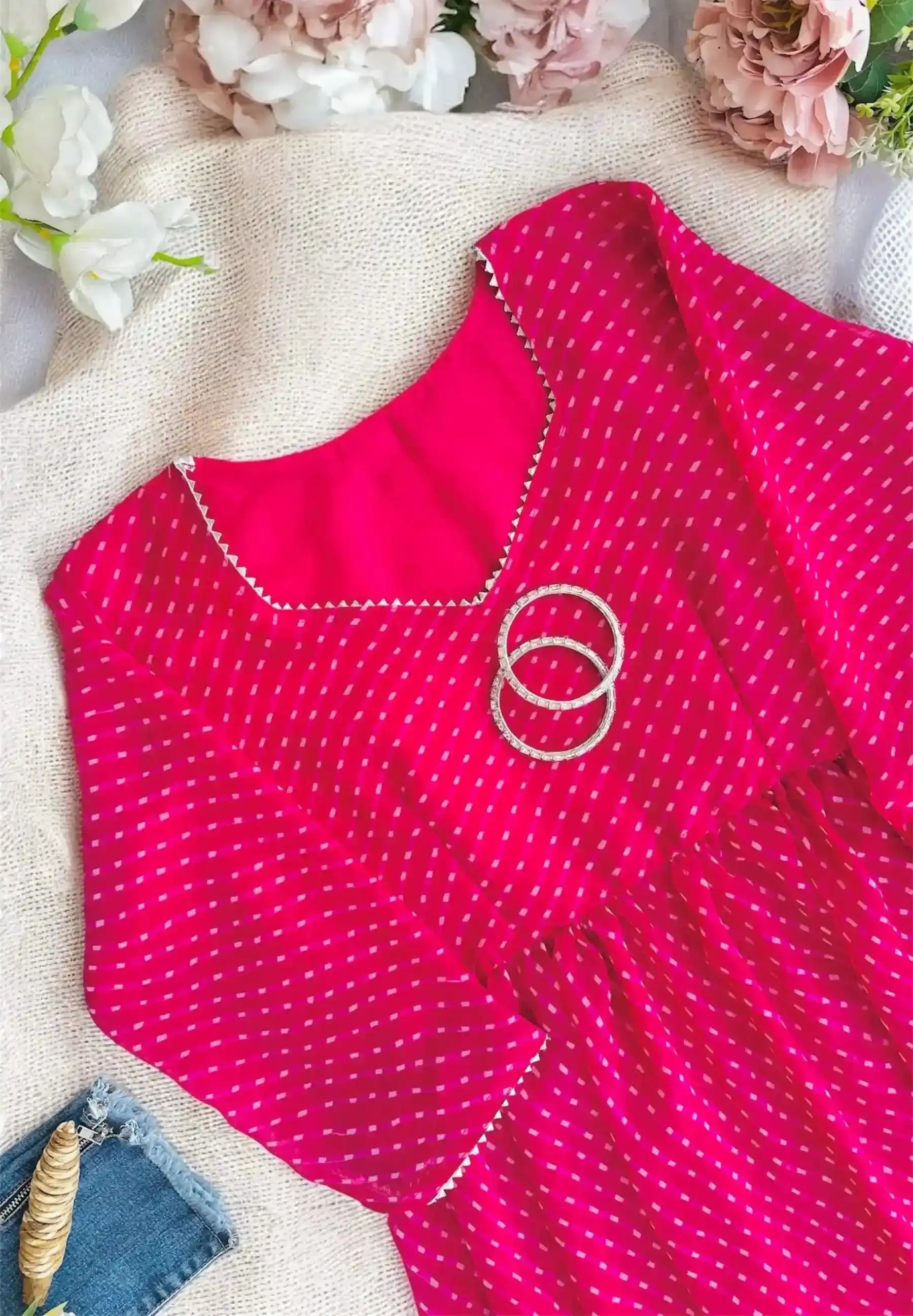 Lehriya Blush Pink Peplum Top