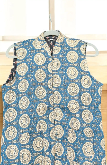 Kalamkari Blue Jaipuri Jacket
