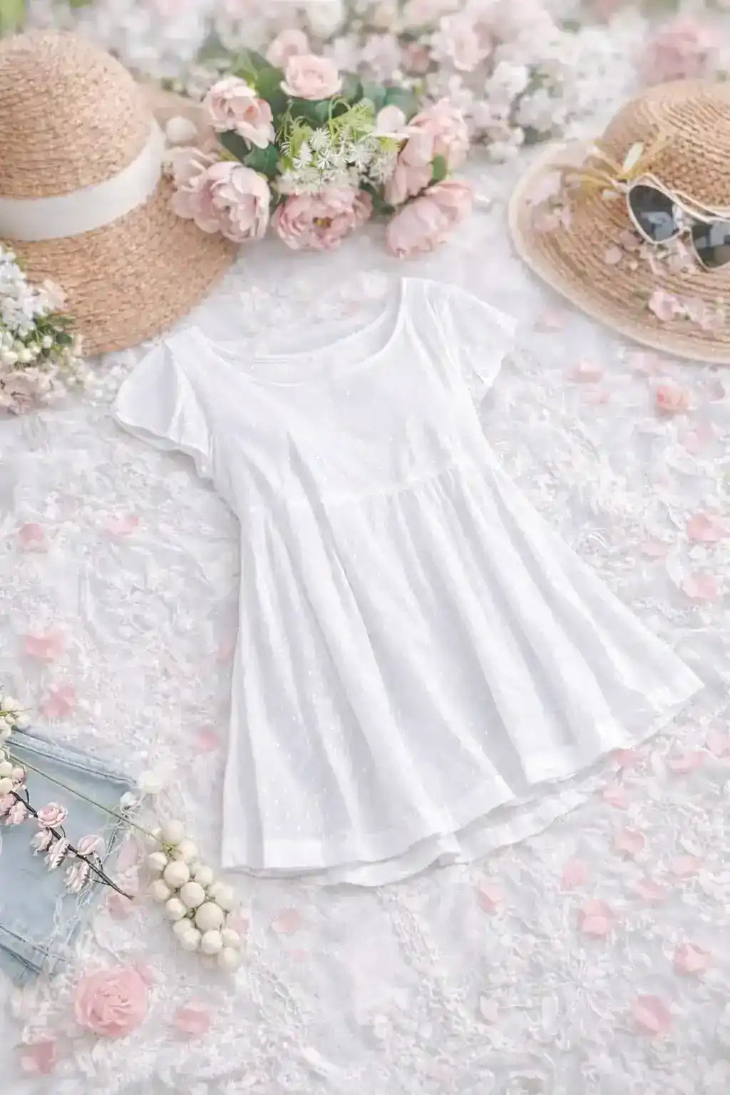 Daisy White Hacoba Gulnaz Top