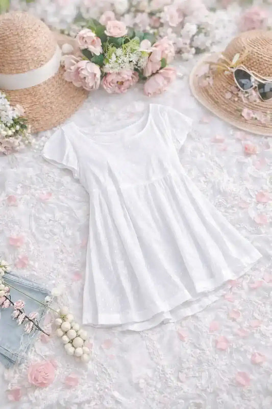 Daisy White Hacoba Gulnaz Top