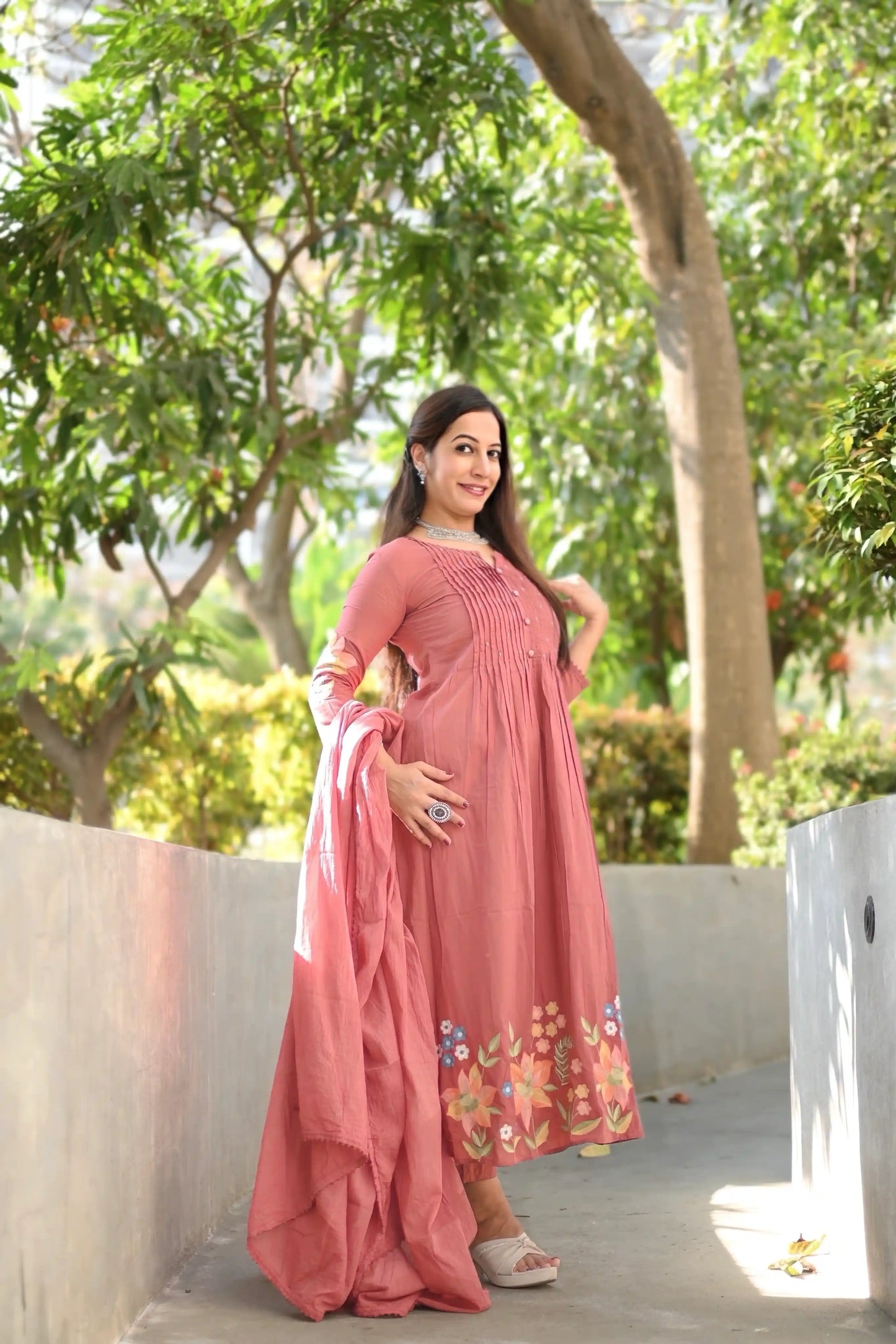 Rose Embroidered Meher Suit Set