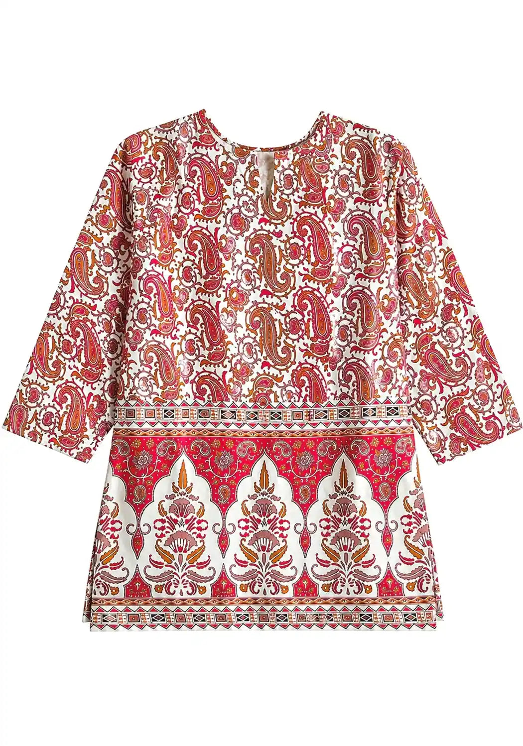 Maroon Kairi Short Kurta